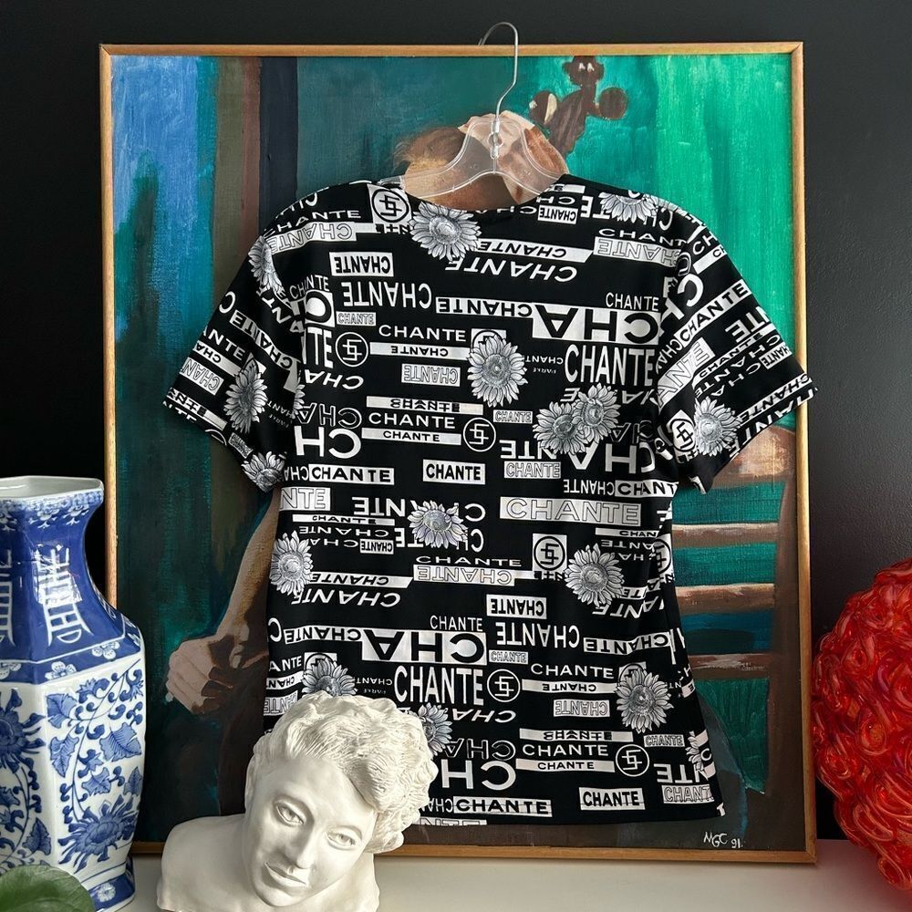 Ness Black & White Chante T-shirt size Large - Picture 2 of 16